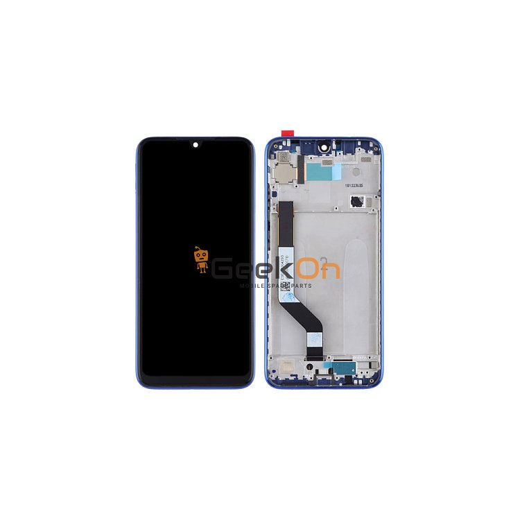 Συμβατή Οθόνη LCD και Μηχανισμός Αφής με Πλαίσιο για Xiaomi Redmi Note 7 / Note 7 Pro Μπλε
