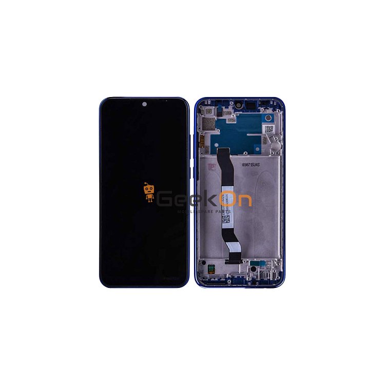 Συμβατή Οθόνη LCD και Μηχανισμός Αφής με Πλαίσιο για Xiaomi Redmi Note 8T Μπλε