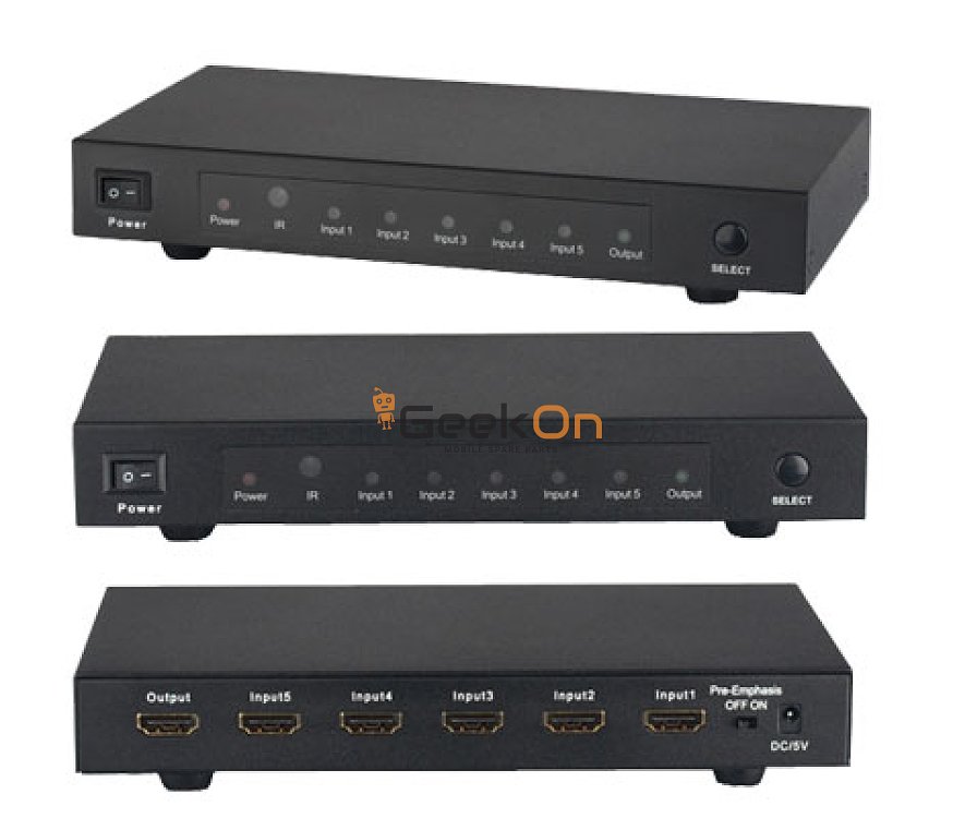 HDMI Switch 5 Εισόδων Quatech HSW0501
