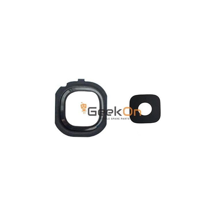 Τζαμάκι Κάμερας / Camera Glass Cover με πλαίσιο για Samsung Galaxy J7 2016  J710 Μαύρο