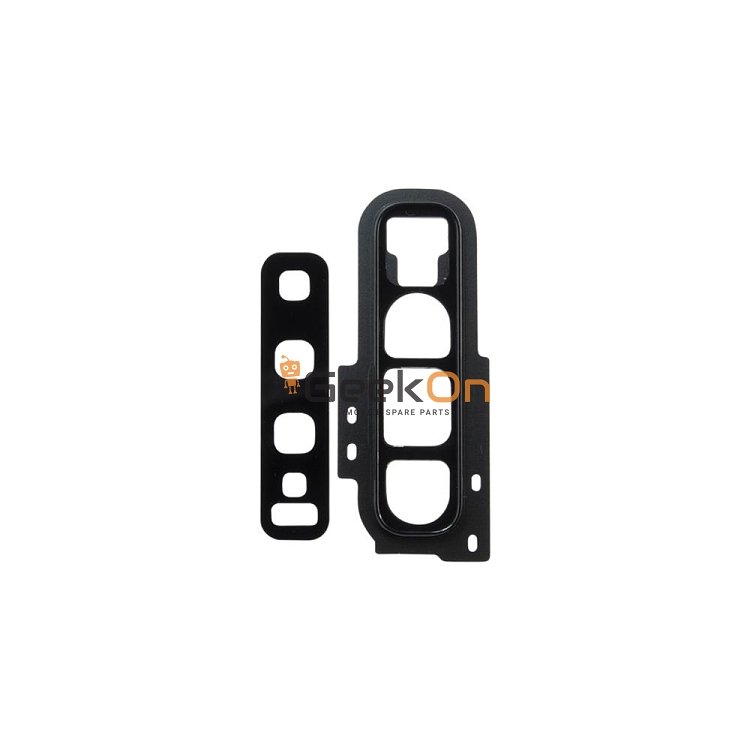 Τζαμάκι Κάμερας / Camera Glass Cover με πλαίσιο για Samsung Galaxy S10 G973 Γκρί