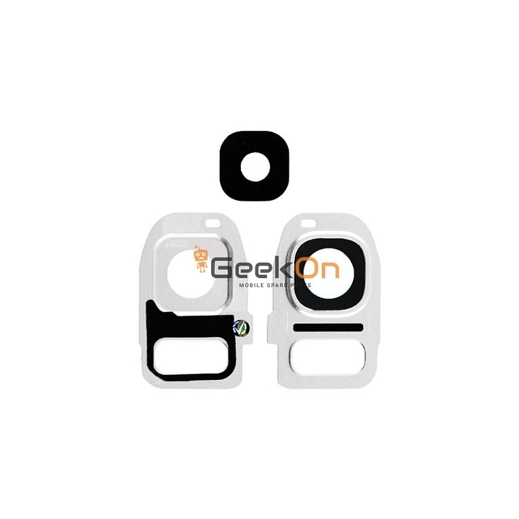 Τζαμάκι Κάμερας / Camera Glass Cover με πλαίσιο για Samsung Galaxy S7 G930 Ασημένιο