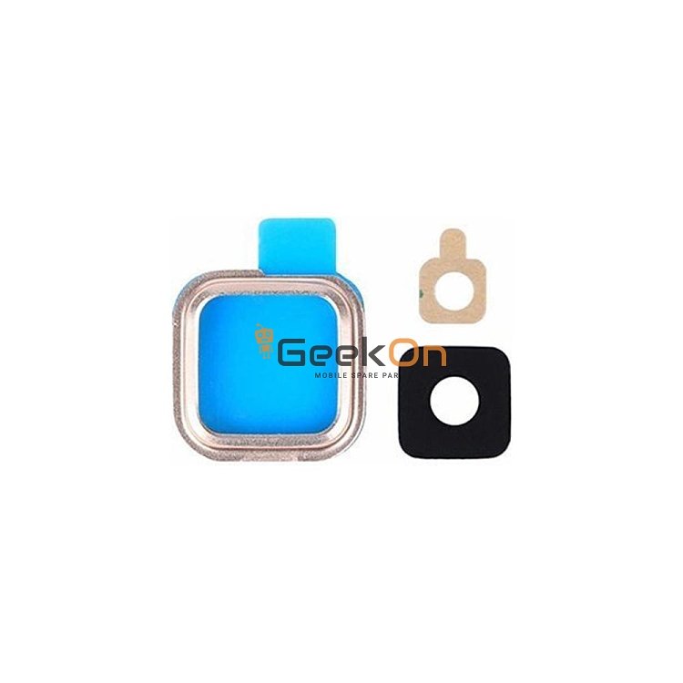 Τζαμάκι Κάμερας / Camera Glass Cover με πλαίσιο για Samsung Galaxy S5 G900 Χρυσό