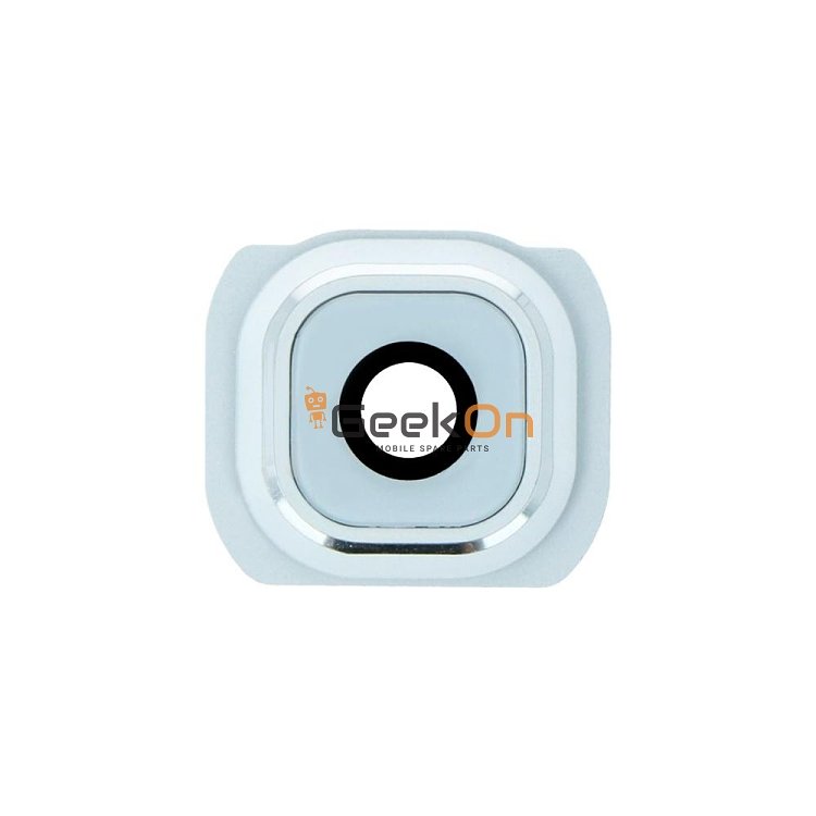 Τζαμάκι Κάμερας / Camera Glass Cover με πλαίσιο για Samsung Galaxy S6 G920 Λευκό