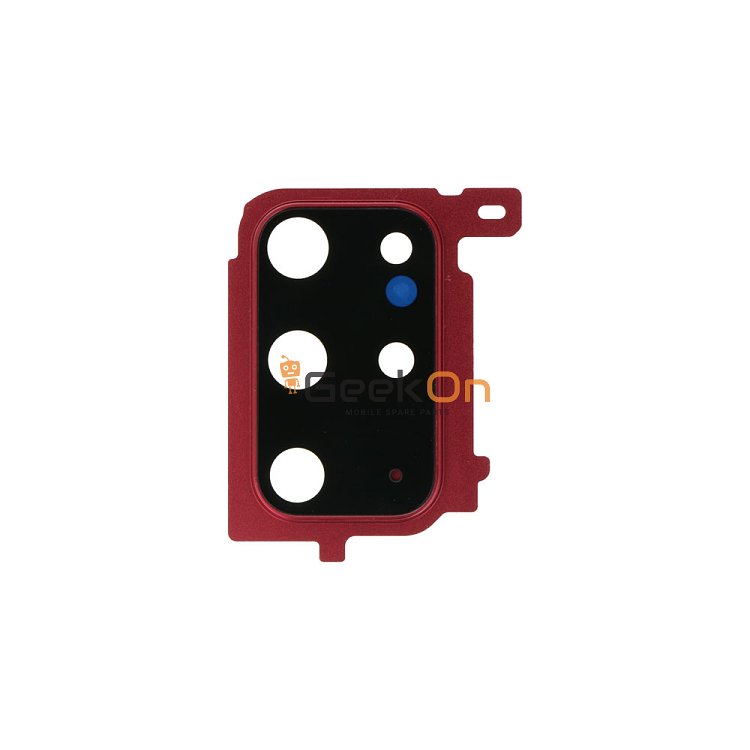 Τζαμάκι Κάμερας / Camera Glass Cover με πλαίσιο για Samsung Galaxy S20 Plus G985 G986 Aura Red