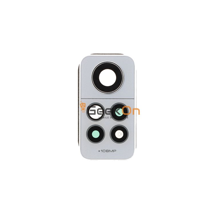 Τζαμάκι Κάμερας με Πλαίσιο / Back Camera Lens with Bezel Για Xiaomi Redmi Note 12 Pro 4G Polar White