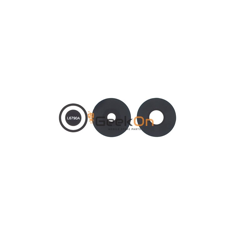 Τζαμάκι Κάμερας / Back Camera Lens για Xiaomi Redmi 13 Black (SET 3pcs)