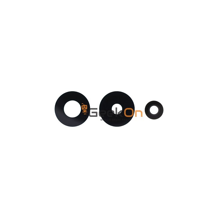 Τζαμάκι Κάμερας / Back Camera Lens για Xiaomi Poco X6 Black 3pcs