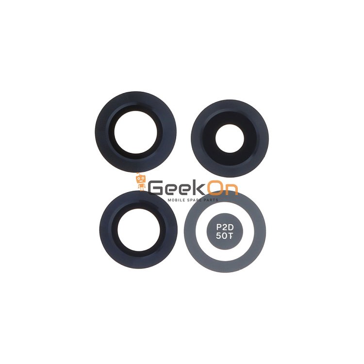 Τζαμάκι Κάμερας / Back Camera Lens για OnePlus 10 Pro Black (4pcs)