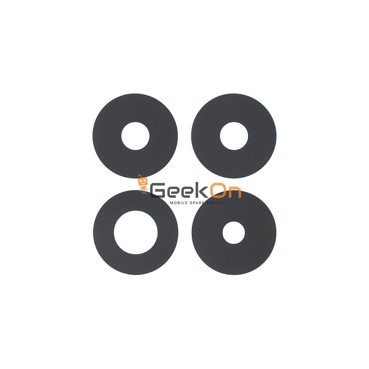 Τζαμάκι Κάμερας / Back Camera Lens για Xiaomi Redmi Note 14 Pro 4G Black (4pcs)