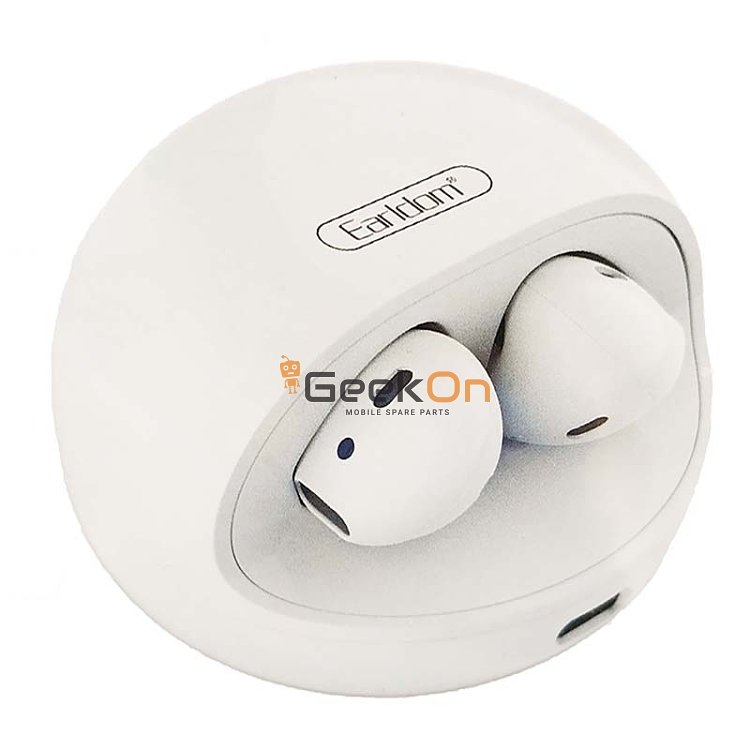 Earldom BH58 Bluetooth Handsfree Earbuds με Ενσύρματη Θήκη Φόρτισης Λευκό