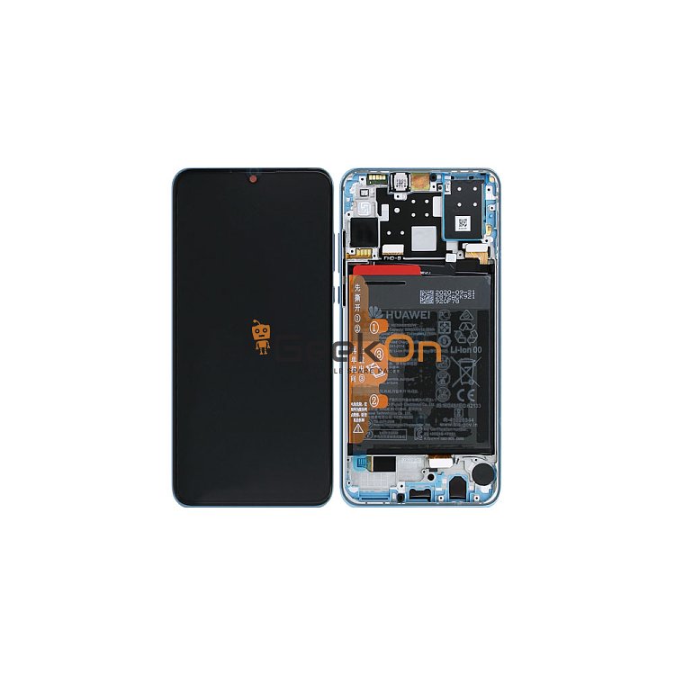 Γνήσια Οθόνη LCD και Μηχανισμός Αφής με Πλαίσιο και Μπαταρία για Huawei P30 Lite New Edition 2020 MAR-LX1B Breathing Crystal 02353FQK (Service Pack)