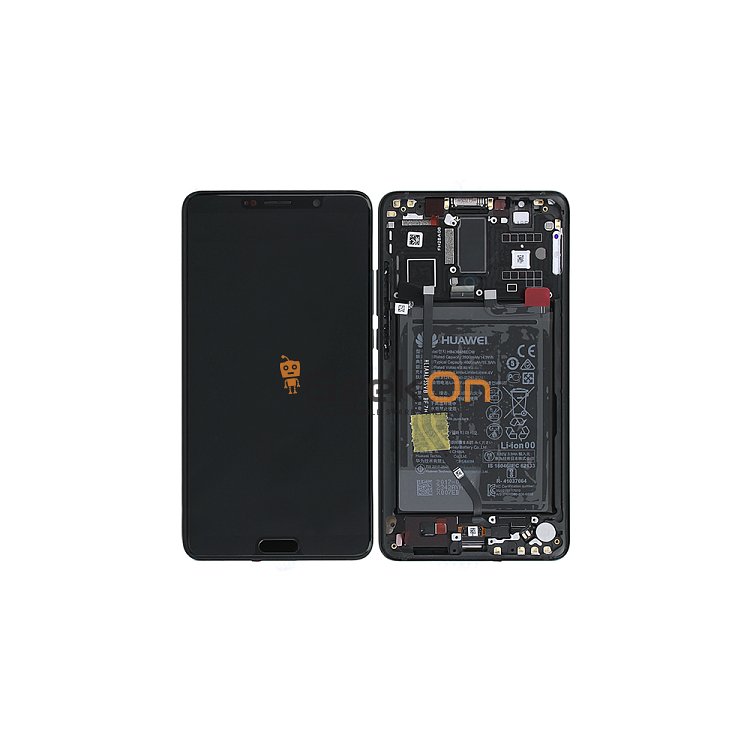 Γνήσια Οθόνη LCD και Μηχανισμός Αφής με Πλαίσιο και Μπαταρία για Huawei Mate 10 02351QAH Μαύρο (Service Pack)