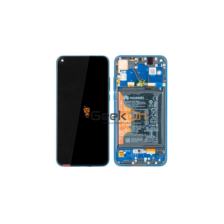 Γνήσια Οθόνη LCD και Μηχανισμός Αφής με Πλαίσιο και Μπαταρία για Huawei Honor View 20 02352JKQ Phantom Blue (Service Pack)