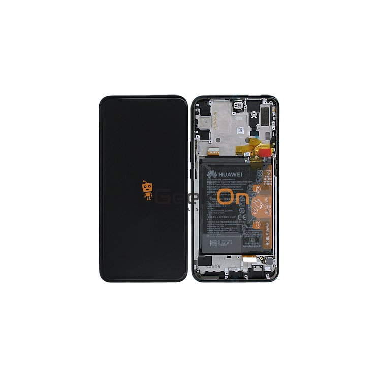 Γνήσια Οθόνη LCD και Μηχανισμός Αφής με Πλαίσιο και Μπαταρία για Huawei P Smart Z / Y9 Prime 02352RRF Μαύρο (Service Pack)