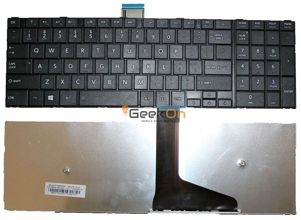 Πληκτρολόγιο Toshiba Satellite C50 &amp; C55 Series Μαύρο