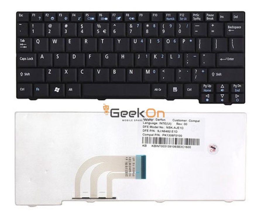 Πληκτρολόγιο Acer Aspire One KAV10 KAV60 ZG5 ZG8 D150 D250 A110 A150