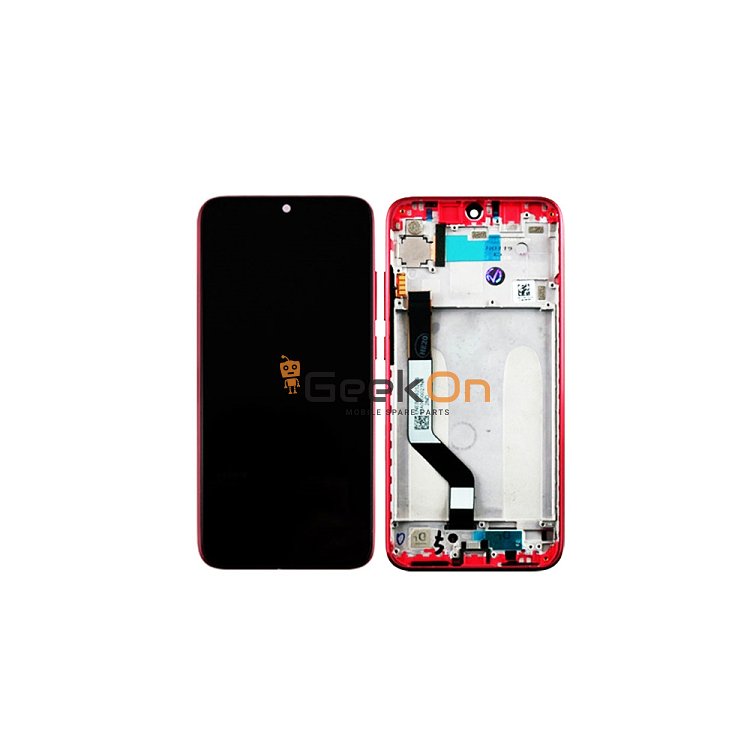 Γνήσια Οθόνη LCD και Μηχανισμός Αφής με Πλαίσιο για Xiaomi Redmi Note 7 5609100030C7 Gradient Red (Service Pack)