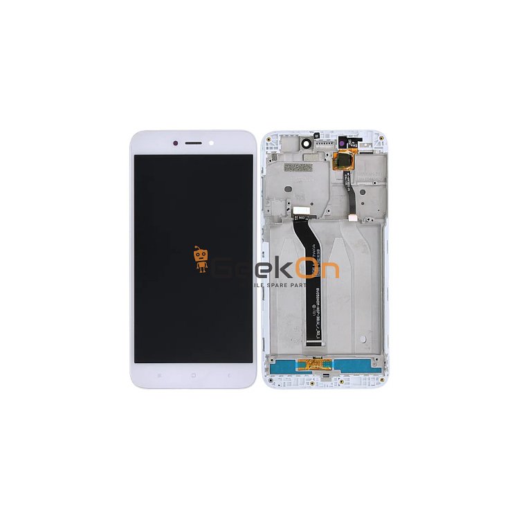Γνήσια Οθόνη LCD και Μηχανισμός Αφής με Πλαίσιο για Xiaomi Redmi 5A 5604100130B6 Λευκό (Service Pack)