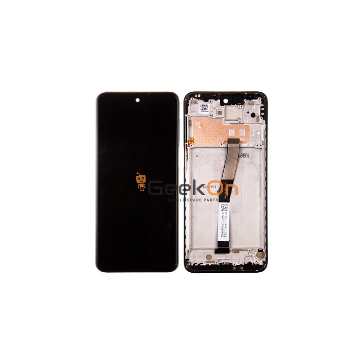Γνήσια Οθόνη LCD και Μηχανισμός Αφής με Πλαίσιο για Xiaomi Redmi Note 9 Pro 560003J6B200 Interstellar Grey (Service Pack)