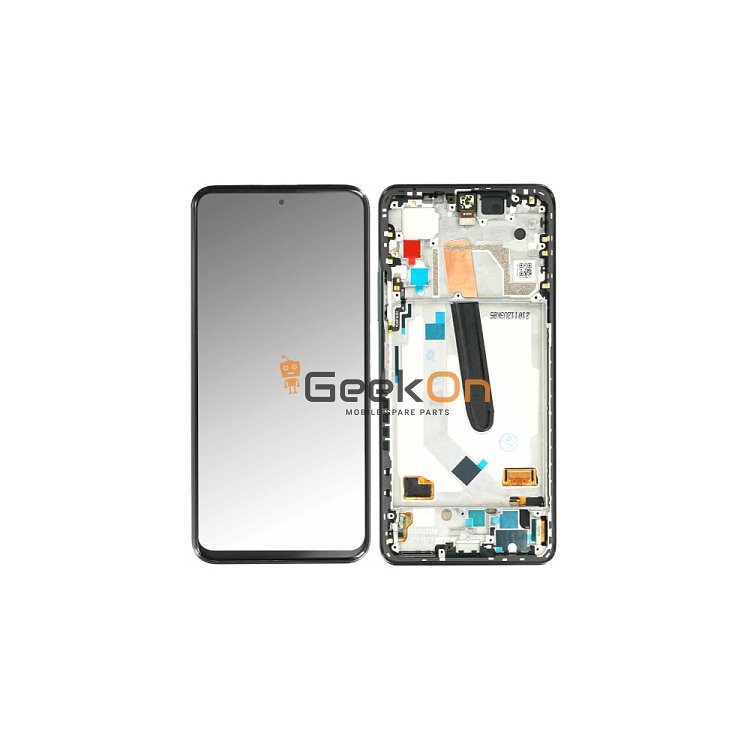 Γνήσια Οθόνη LCD και Μηχανισμός Αφής με Πλαίσιο για Xiaomi Mi 11i / Mi 11x Pro / Poco F3 5600030K1100 Μαύρο (Service Pack)