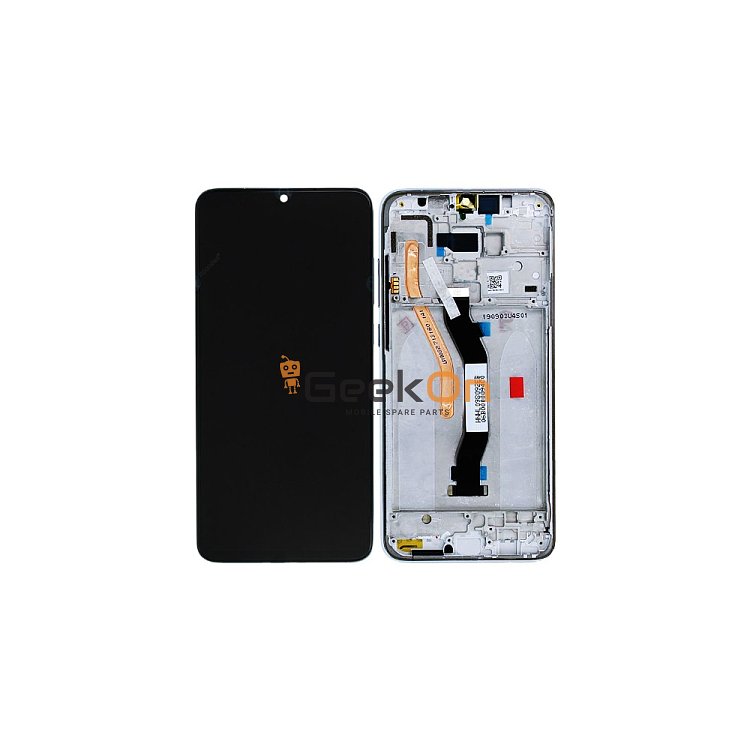 Γνήσια Οθόνη LCD και Μηχανισμός Αφής με Πλαίσιο για Xiaomi Redmi Note 8 Pro 56000300G700 Λευκό (Service Pack)