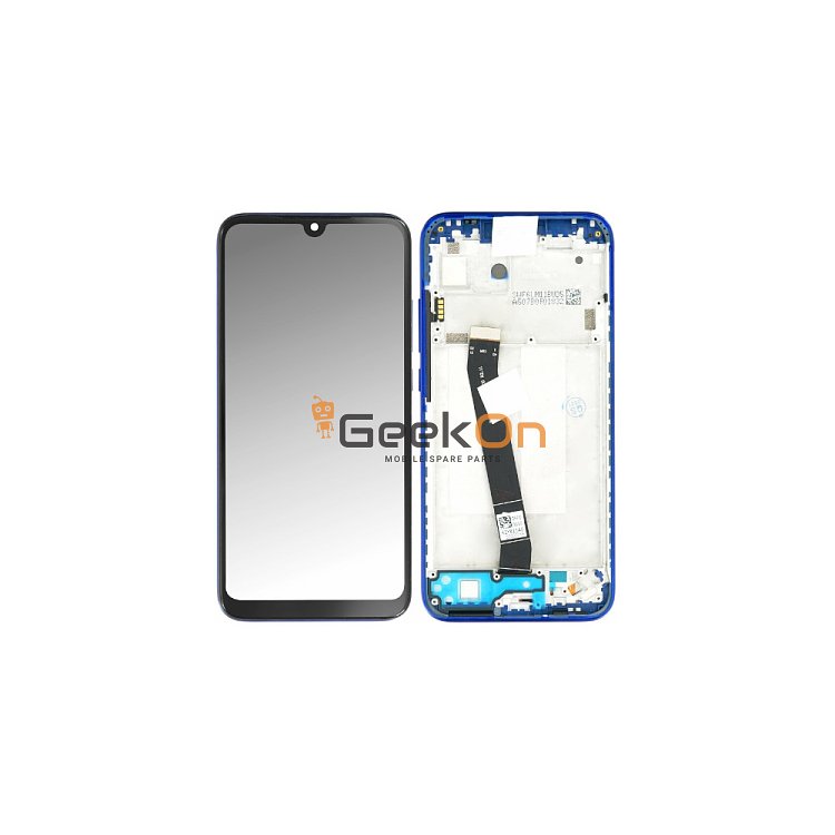 Γνήσια Οθόνη LCD και Μηχανισμός Αφής με Πλαίσιο για Xiaomi Redmi 7 561010017033 Μπλε (Service Pack)