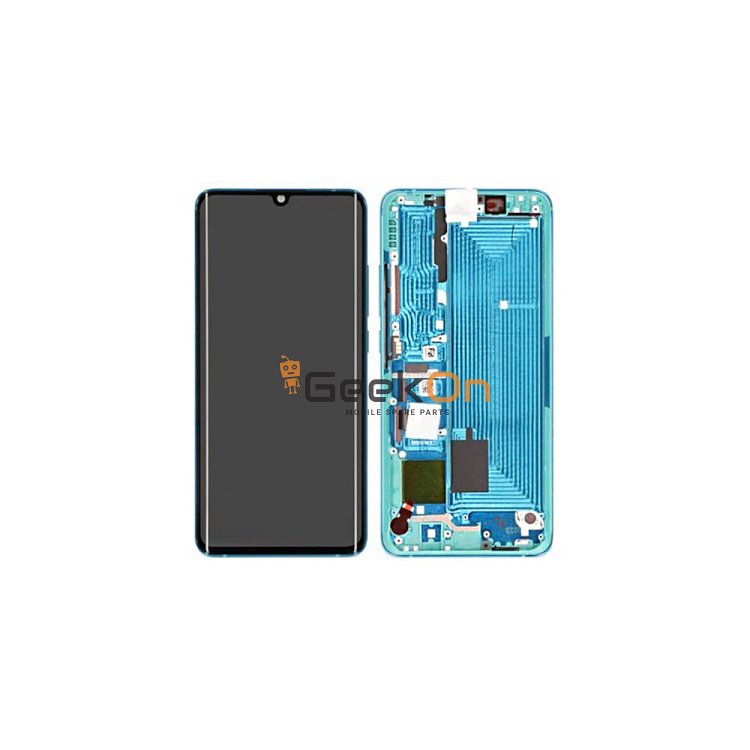 Γνήσια Οθόνη LCD και Μηχανισμός Αφής με Πλαίσιο για Xiaomi Mi Note 10/Note 10 Pro 56000100F400 Πράσινο (Service Pack)