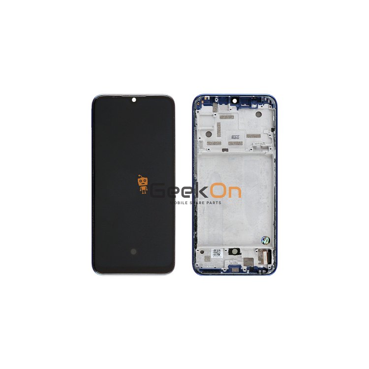 Γνήσια Οθόνη LCD και Μηχανισμός Αφής με Πλαίσιο για Xiaomi Mi A3 5610100380B6 Μπλε (Service Pack)