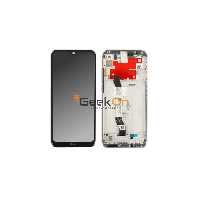 Γνήσια Οθόνη LCD και Μηχανισμός Αφής με Πλαίσιο για Xiaomi Redmi Note 8T 5600020C3X00 Λευκό (Service Pack)