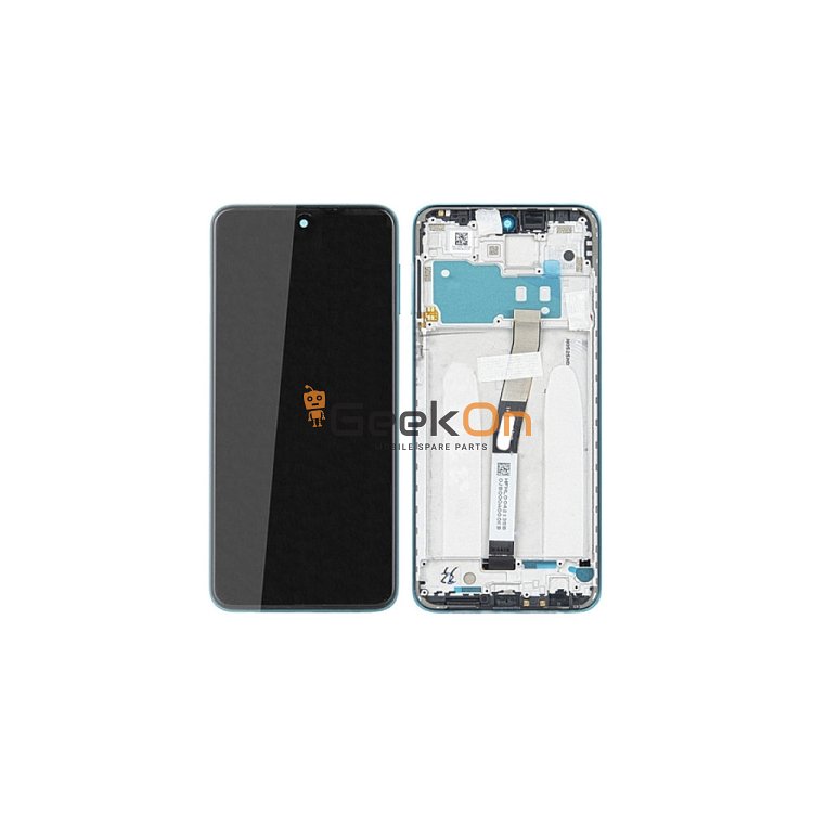 Γνήσια Οθόνη LCD και Μηχανισμός Αφής με Πλαίσιο για Xiaomi Redmi Note 9 Pro 560004J6B200 Πράσινο (Service Pack)
