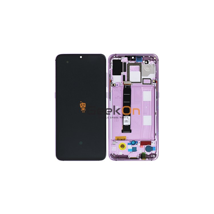 Γνήσια Οθόνη LCD και Μηχανισμός Αφής Με Πλαίσιο για Xiaomi Mi 9 M1902F1G 561210003033 Lavender Violet (Service Pack)