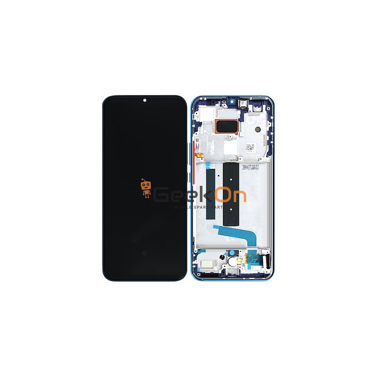 Γνήσια Οθόνη LCD και Μηχανισμός Αφής Με Πλαίσιο για Xiaomi Mi 10 Lite 5G M2002J9G 56000300J900 Aurora Blue (Service Pack)