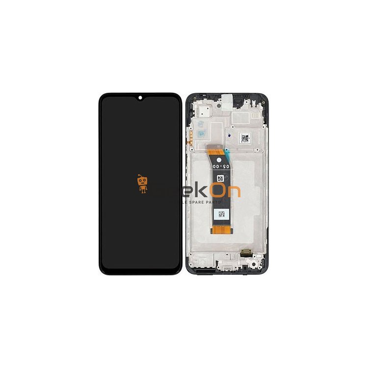 Γνήσια Οθόνη LCD και Μηχανισμός Αφής με Πλαίσιο για Xiaomi Poco M5 4G 2022 560001L19C00 Μαύρο (Service Pack)