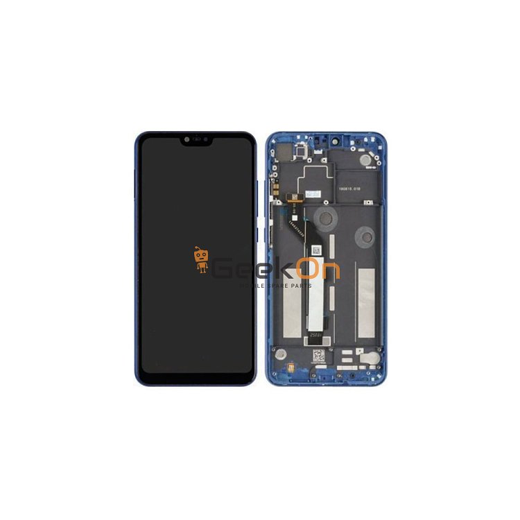 Γνήσια Οθόνη LCD και Μηχανισμός Αφής με Πλαίσιο για Xiaomi Mi 8 Lite 561010010033 Μπλε (Service Pack)