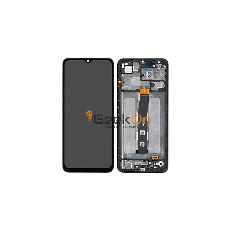 Γνήσια Οθόνη LCD και Μηχανισμός Αφής Με Πλαίσιο για Xiaomi Redmi 12C 22120RN86G 5600010C3T00 Graphite Gray (Service Pack)
