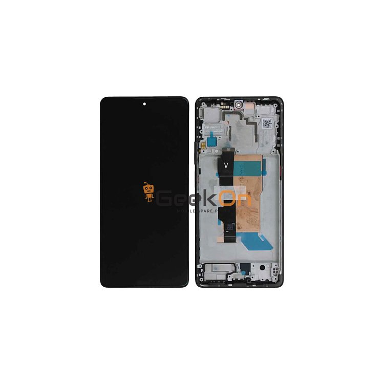 Γνήσια Οθόνη LCD Και Μηχανισμός Αφής Με Πλαίσιο για Xiaomi Redmi Note 12 Turbo / Poco F5 560001M16T00 Μαύρο (Service Pack)