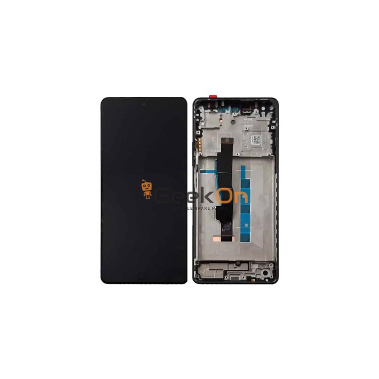 Γνήσια Οθόνη LCD και Μηχανισμός Αφής Με Πλαίσιο για Xiaomi Redmi Note 13 5G 5600020N1700 Black / Tarnish (Service Pack)