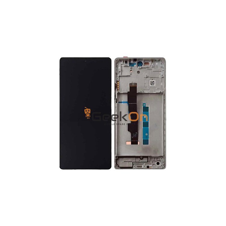 Γνήσια Οθόνη LCD και Μηχανισμός Αφής Με Πλαίσιο για Xiaomi Redmi Note 13 5G 5600040N1700 White (Service Pack)