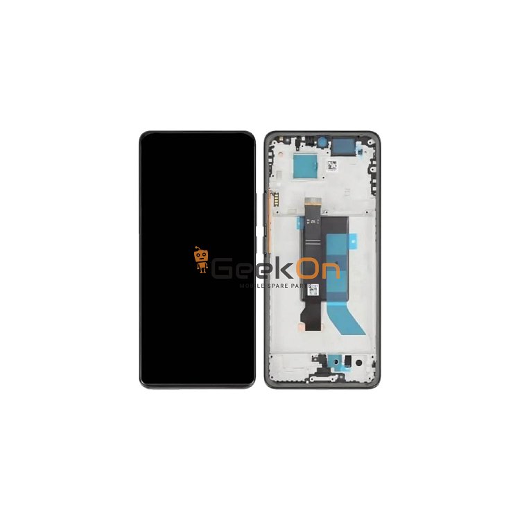 Γνήσια Οθόνη LCD και Μηχανισμός Αφής Με Πλαίσιο για Xiaomi Redmi Note 14 Pro 5G 56002400O1600 Purple (Service Pack)