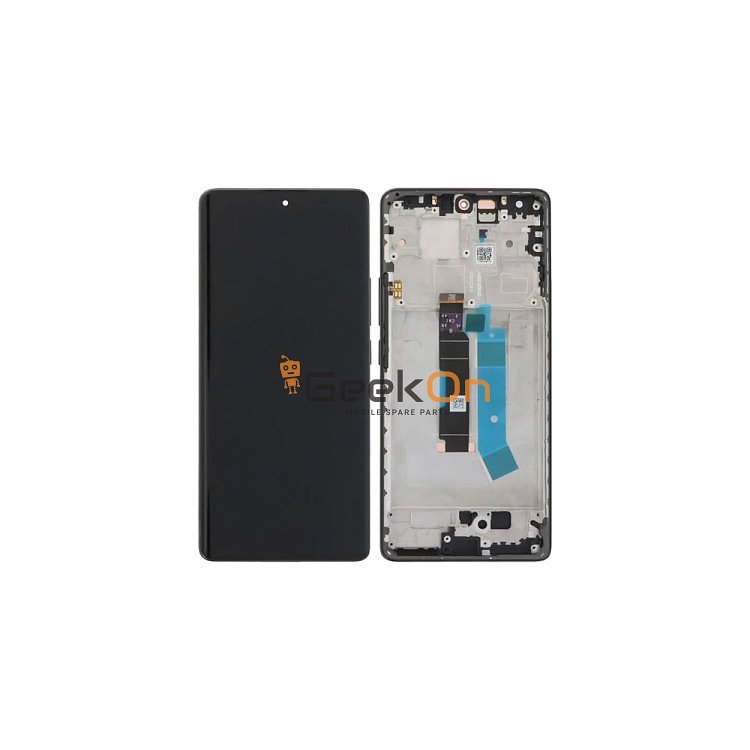 Γνήσια Οθόνη LCD και Μηχανισμός Αφής Με Πλαίσιο για Xiaomi Redmi Note 14 Pro 4G 560001000O600 Blue (Service Pack)