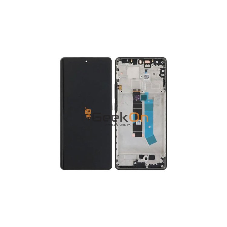 Γνήσια Οθόνη LCD και Μηχανισμός Αφής Με Πλαίσιο για Xiaomi Redmi Note 14 Pro 4G 560003000O600 Black (Service Pack)