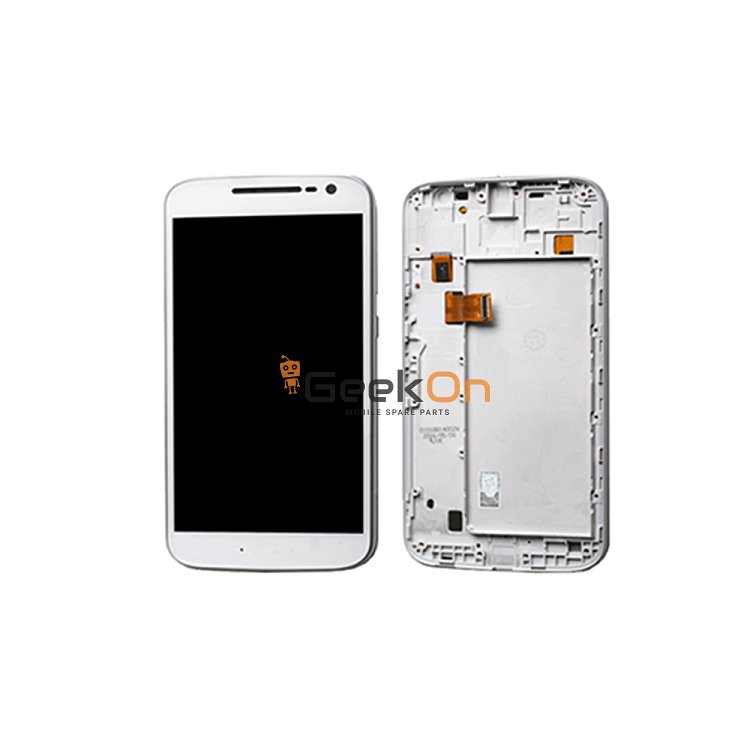 Οθόνη LCD και Μηχανισμός Αφης Με Πλαίσιο Για Motorola Moto G4 XT1622 Λεύκο