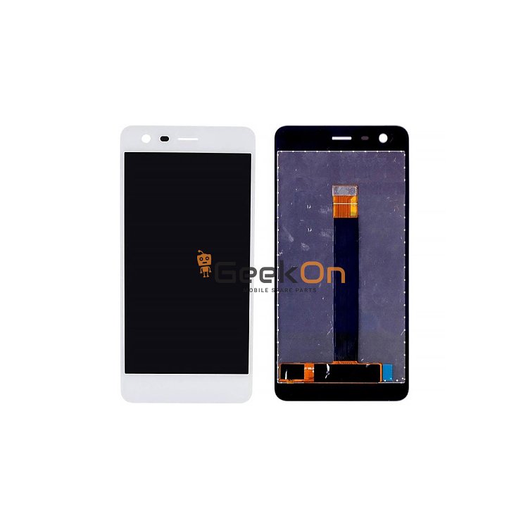 Οθόνη LCD με Μηχανισμό Αφής για Nokia 2 (Λευκό)