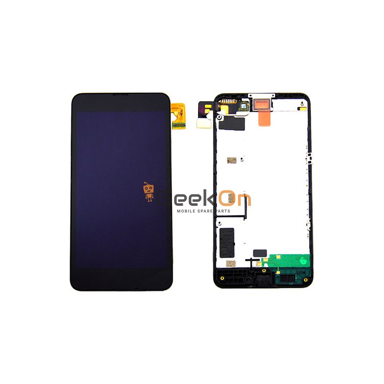 Οθόνη LCD με Μηχανισμό Αφής με πλαίσιο για Nokia Lumia 630 / 635 (Μαύρο)