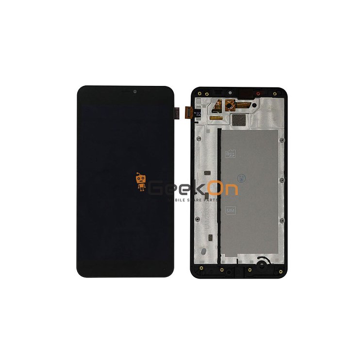 Οθόνη LCD με Μηχανισμό Αφής με πλαίσιο για Nokia Lumia 640 XL (Μαύρο)