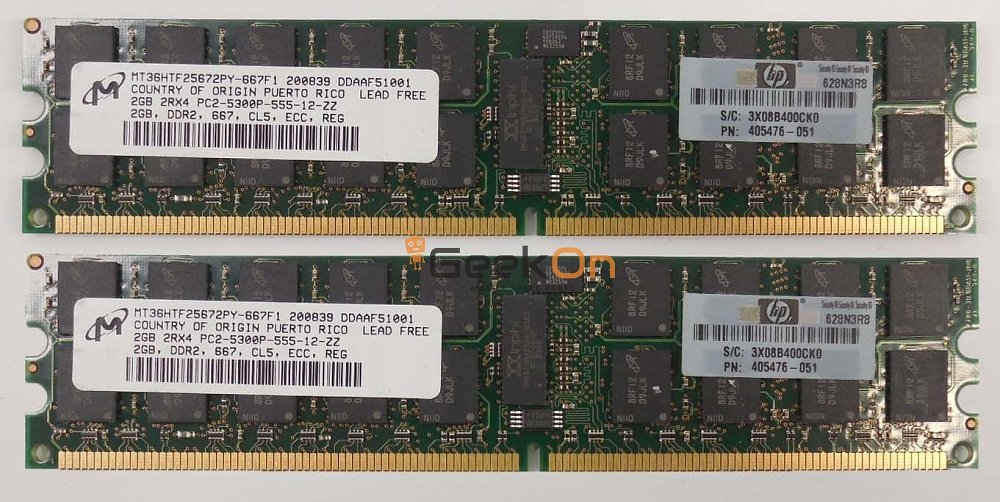 Μνήμη RAM HP DDR2 2GB Fully Buffered ECC