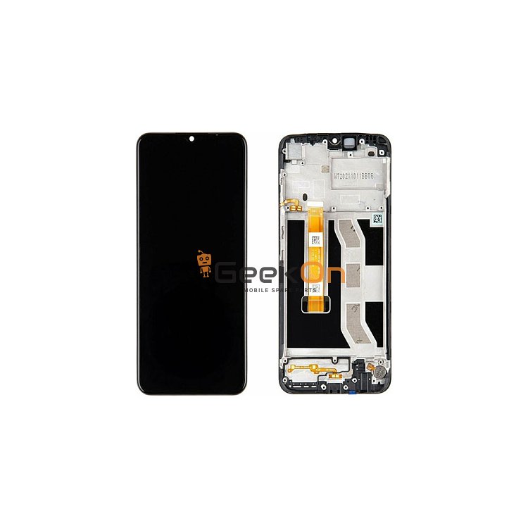 Γνήσια Οθόνη LCD Και Μηχανισμός Αφής Με Πλαίσιο για Realme C25Y Μαύρο 4908854 (Service Pack)