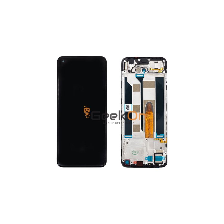 Γνήσια Οθόνη LCD Και Μηχανισμός Αφής Με Πλαίσιο για Realme 8 Μαύρο 4906919 (Service Pack)
