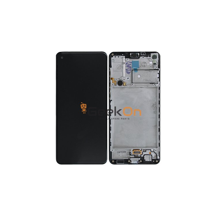 OEM ΟΘΟΝΗ LCD ΚΑΙ ΜΗΧΑΝΙΣΜΟΣ ΑΦΗΣ ΜΕ ΠΛΑΙΣΙΟ ΓΙΑ SAMSUNG GALAXY A21S A217 ΜΑΥΡΟ